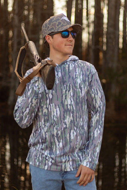 Bottomland Camo/Long sleeve Performance Hoodie